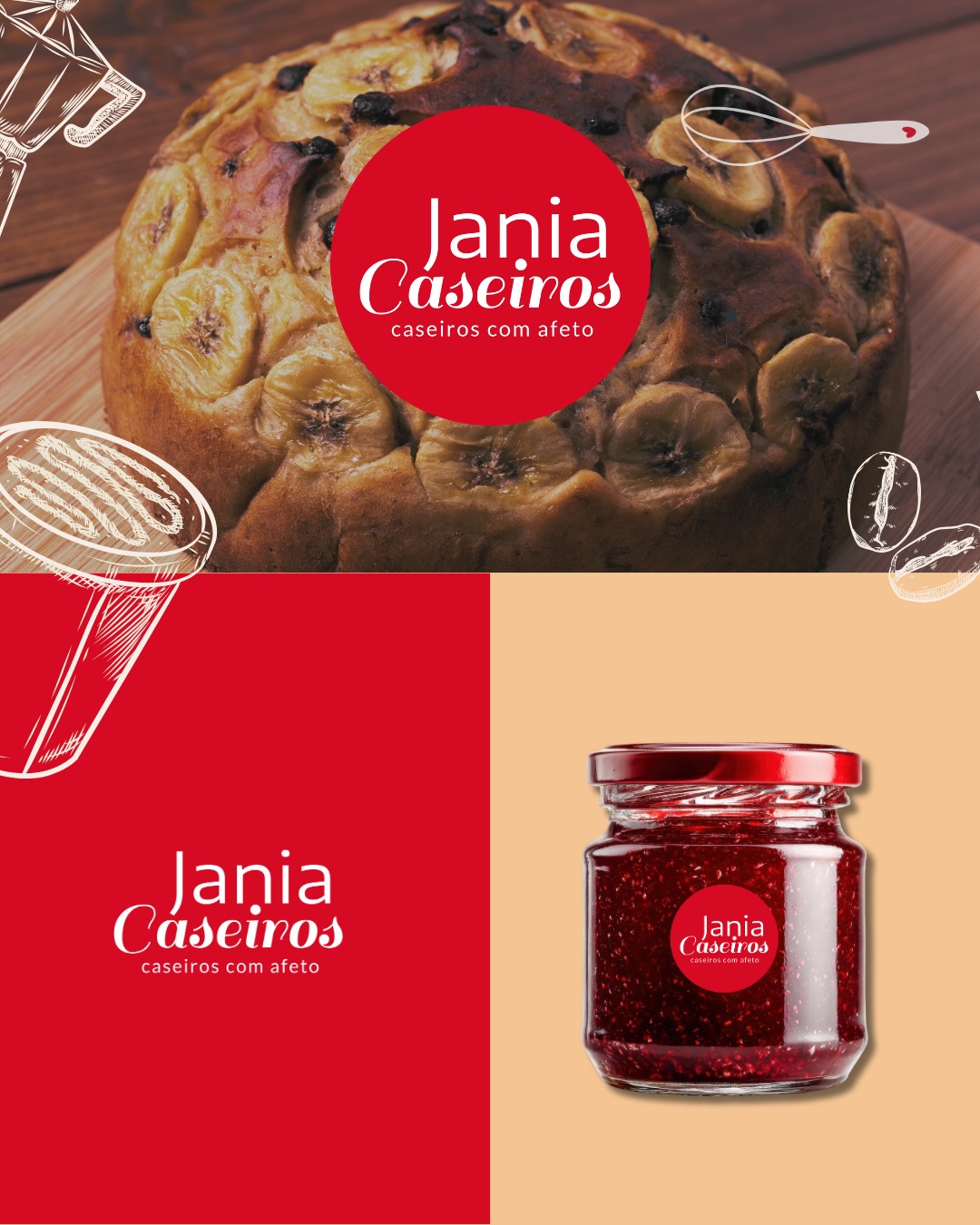 Projeto de identidade visual — Jania Caseiros